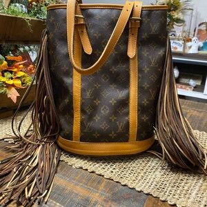 Lv large tote with charms